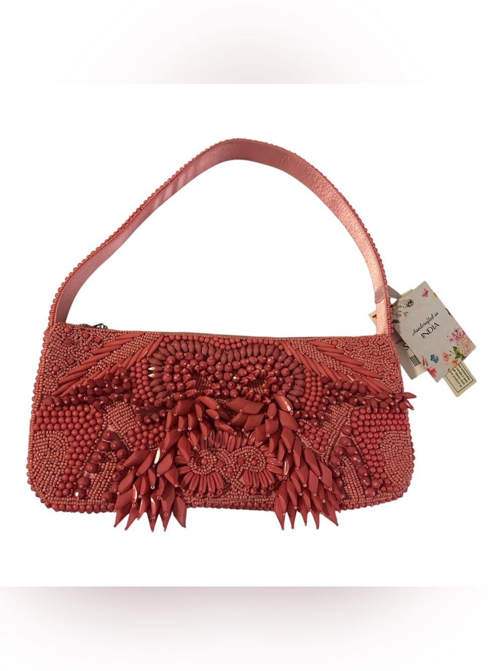 Viral Pink Beaded Embellished Shoulder Bag
